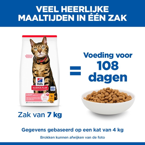 Hill's Adult Light met kip kattenvoer