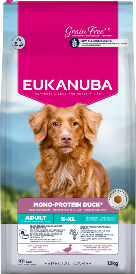 Eukanuba Daily Care Monoprotein eend hondenvoer