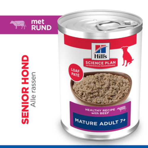 Hill's Mature Adult 7+ nat hondenvoer met rund blik