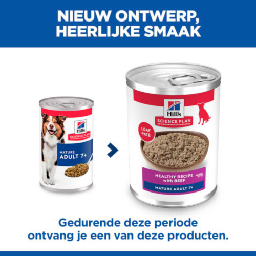 Hill's Mature Adult 7+ nat hondenvoer met rund blik