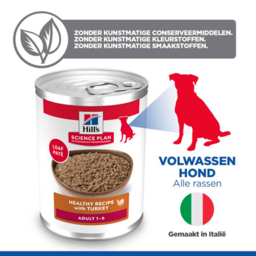 Hill's Adult nat hondenvoer met kalkoen blik