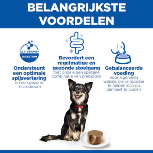 Hill's Adult Perfect Digestion Small & Mini mousse met kalkoen natvoer hond