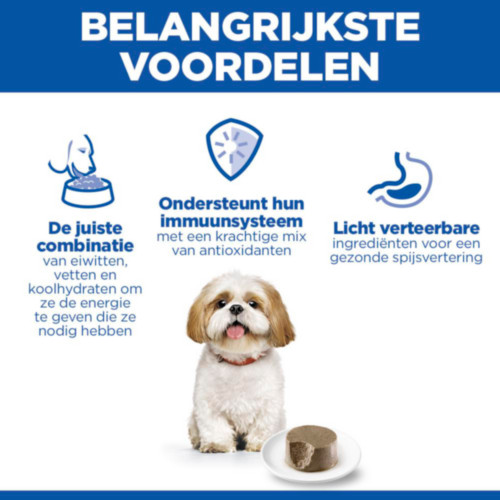 Hill's Mature Adult 7+ Small & Mini mousse met rund natvoer hond