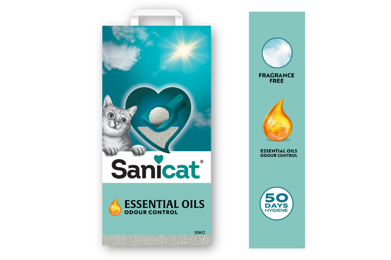 Sanicat Essential Oils Ultra Clumping geurloze kattenbakvulling