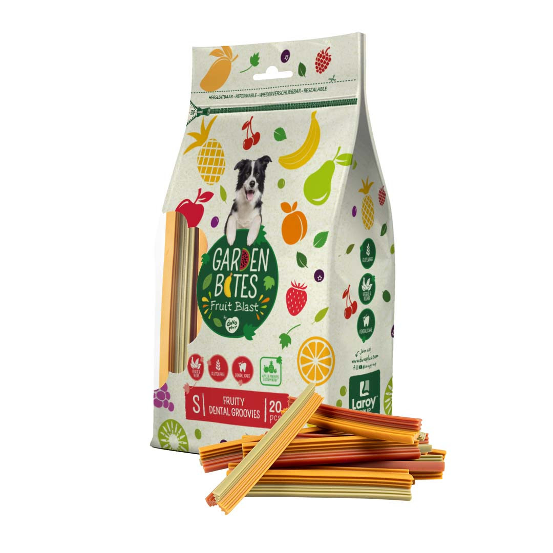 Garden Bites Fruity Dental Groovies hondensnack