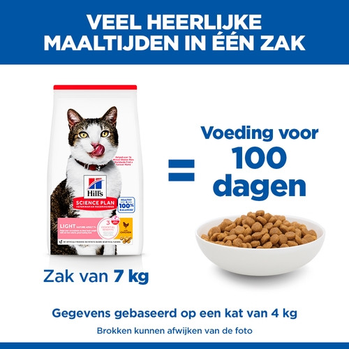 Hill's Mature Adult 7+ Light met kip kattenvoer