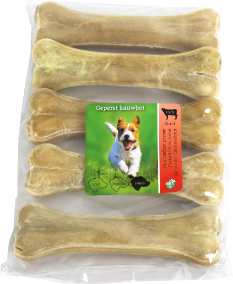 Buffelhuidbot geperst voor honden (16 cm)