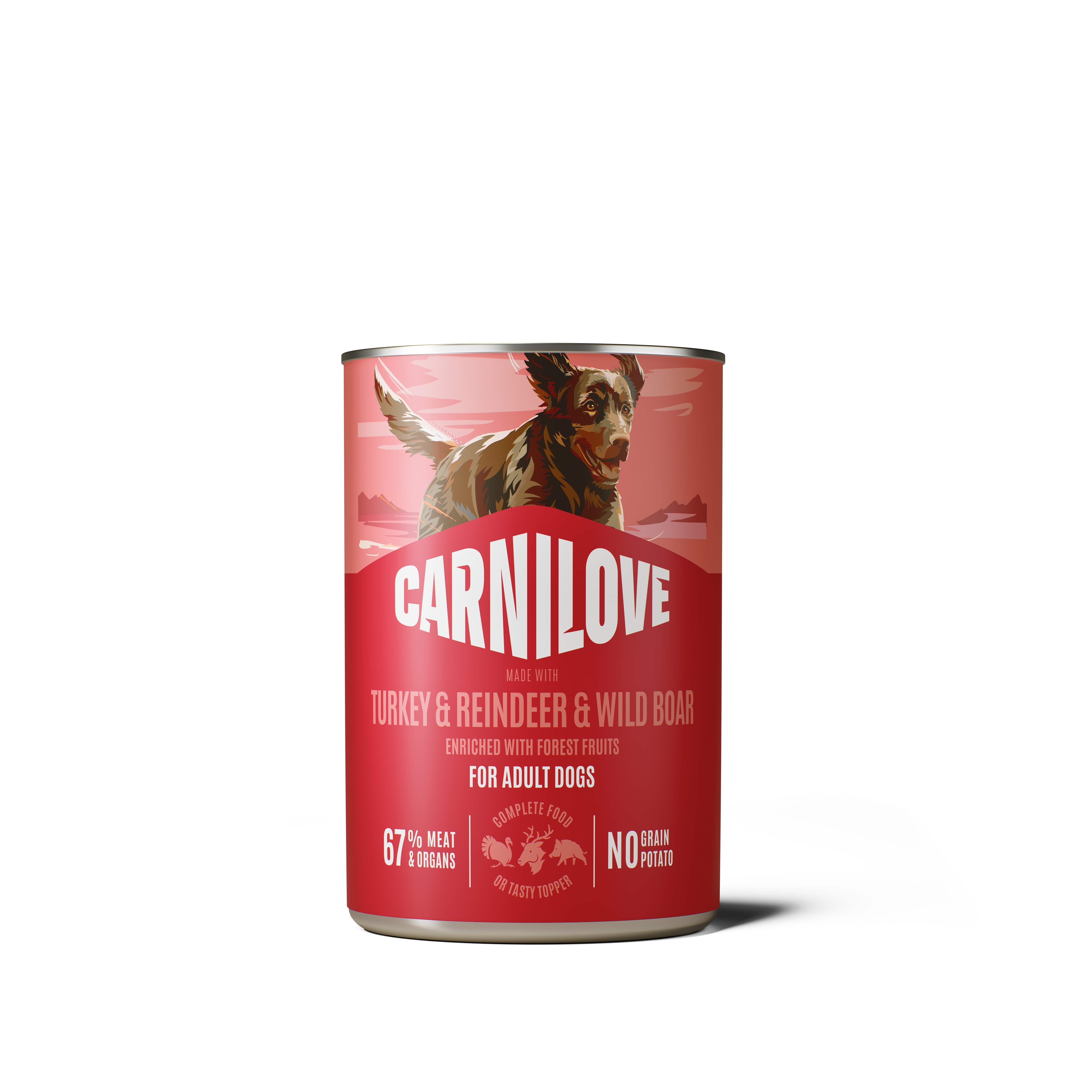 Carnilove hert met rendier natvoer hond (blik)