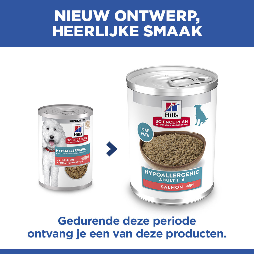 Hill's Adult Hypoallergenic nat hondenvoer met zalm blik