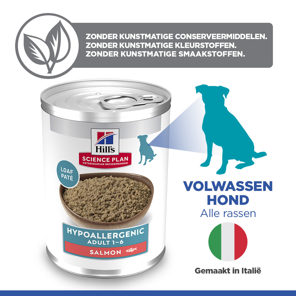Hill's Adult Hypoallergenic nat hondenvoer met zalm blik
