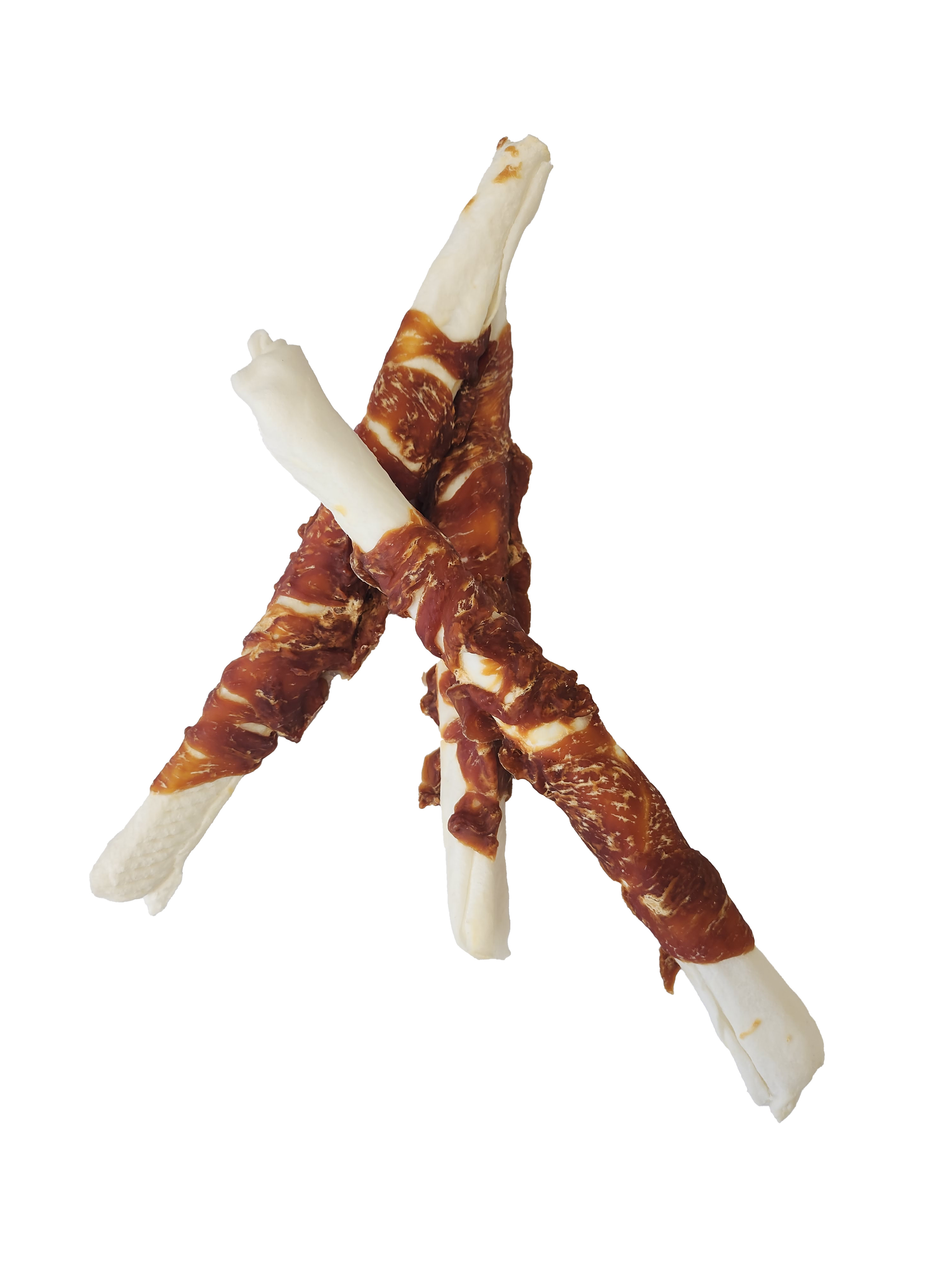 Brekz Rawhide Dog Chews -  runderhuid rolsticks met kip (28 cm)