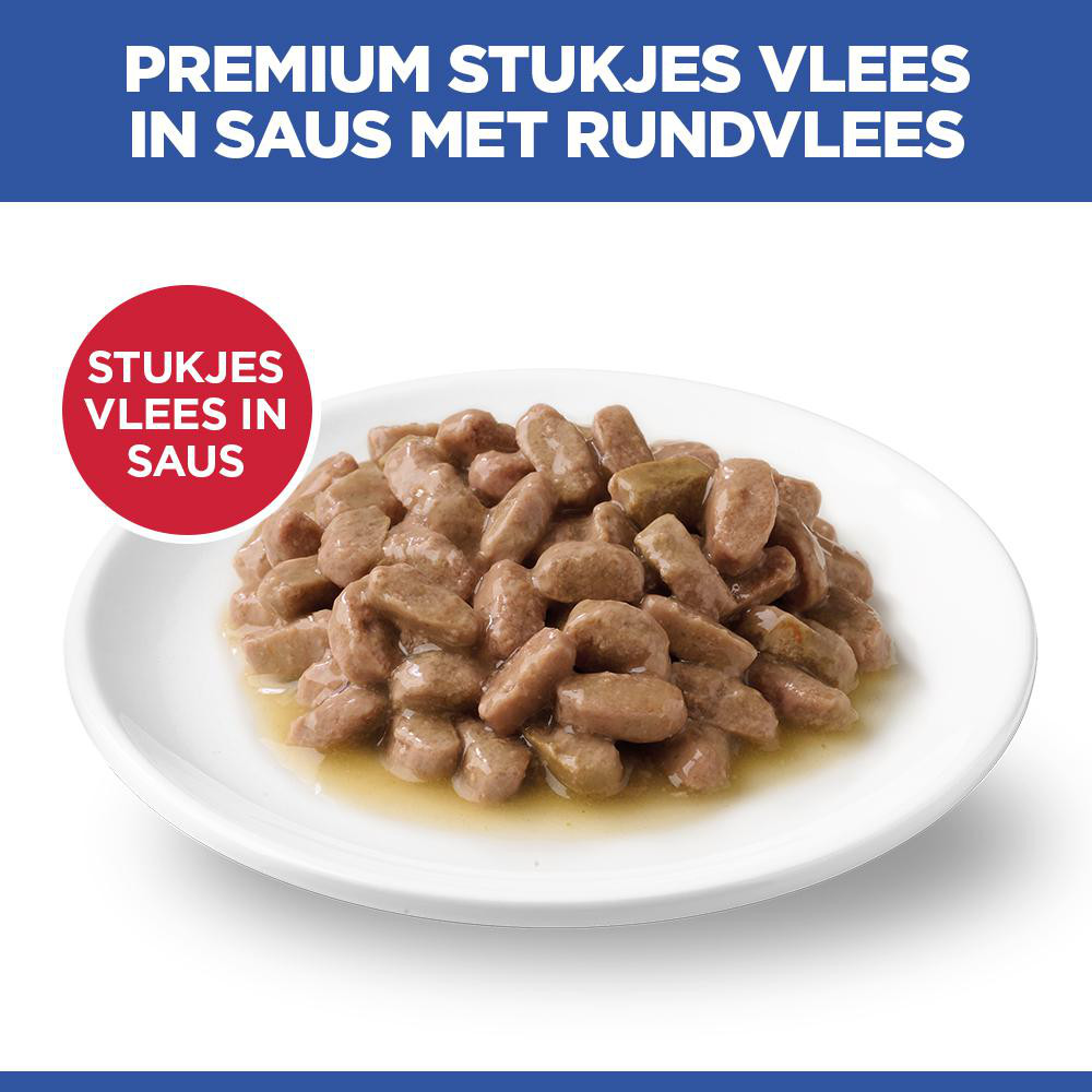 Hill's Adult nat kattenvoer met rund maaltijdzakje multipack