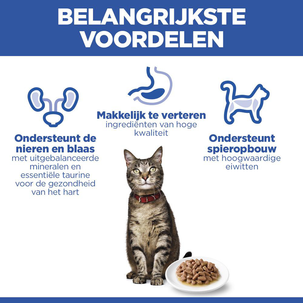 Hill's Adult nat kattenvoer met rund maaltijdzakje multipack