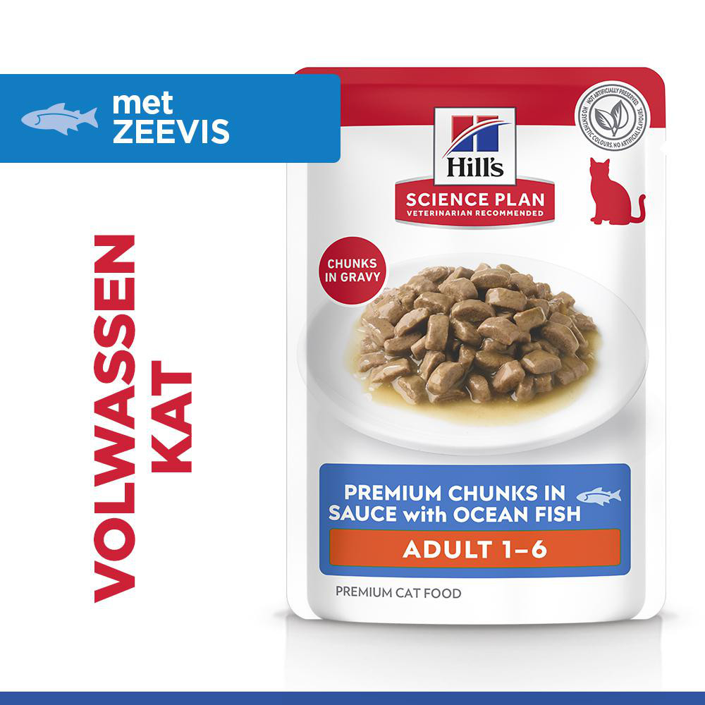 Hill's Optimal Care Pouch Adult Zeevis kattenvoer