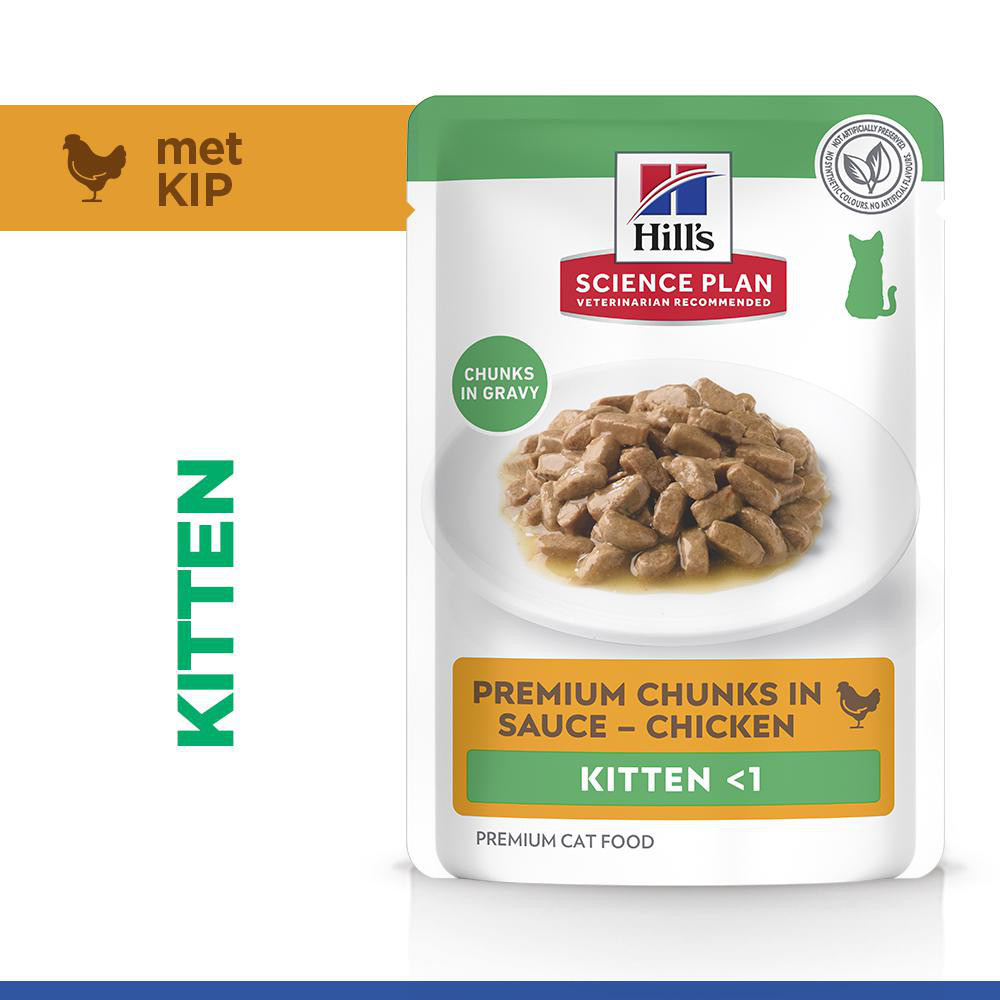 Hill's Kitten nat kattenvoer met kip maaltijdzakje multipack