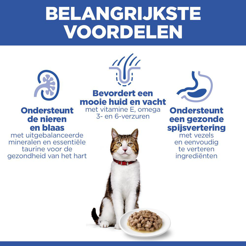 Hill's Mature Adult 7+ nat kattenvoer met kip maaltijdzakje multipack