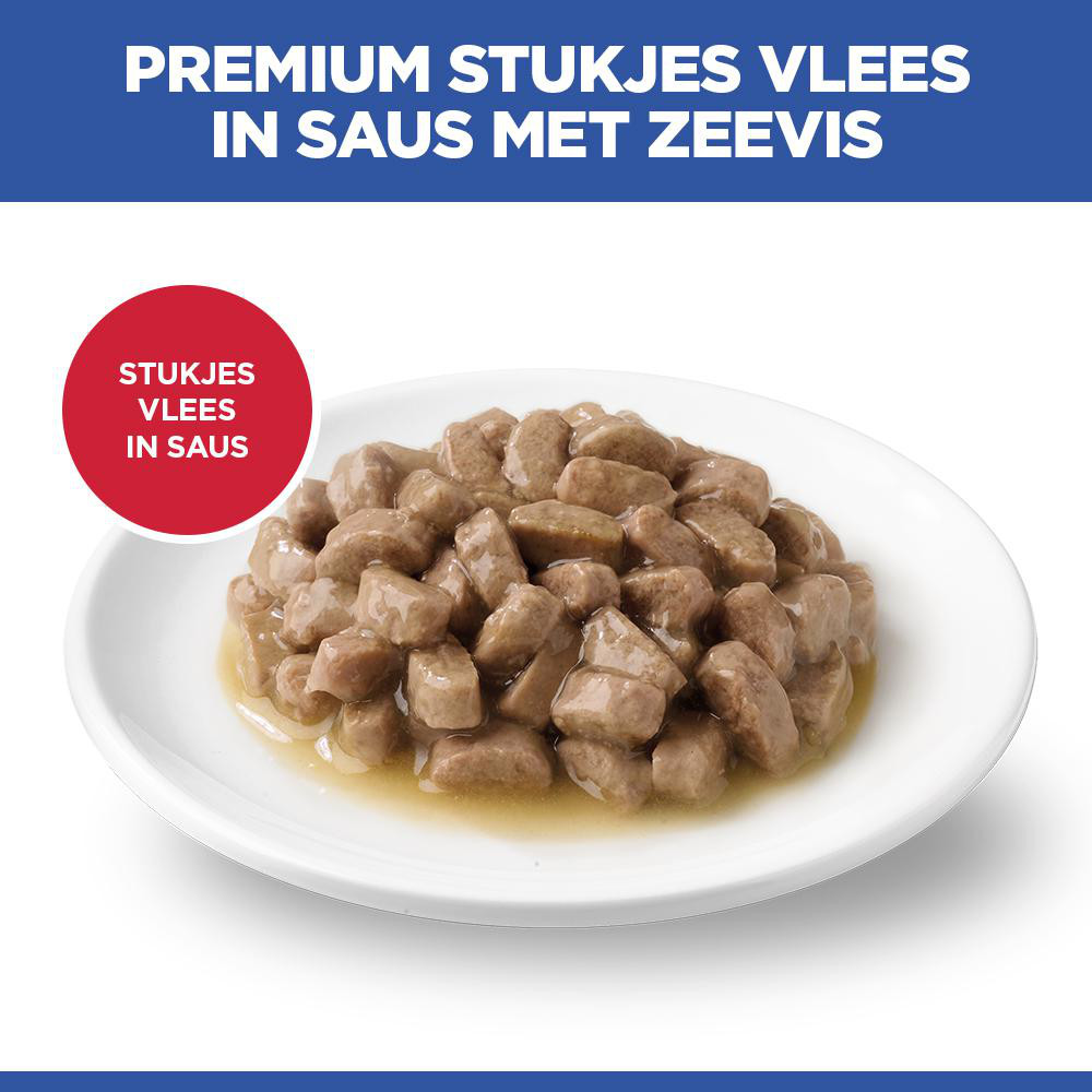 Hill's Mature Adult 7+ nat kattenvoer met zeevis maaltijdzakje multipack