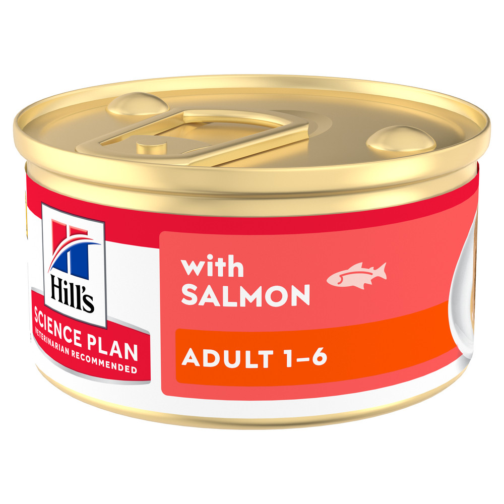 Hill's Adult nat kattenvoer met zalm (mousse) blik