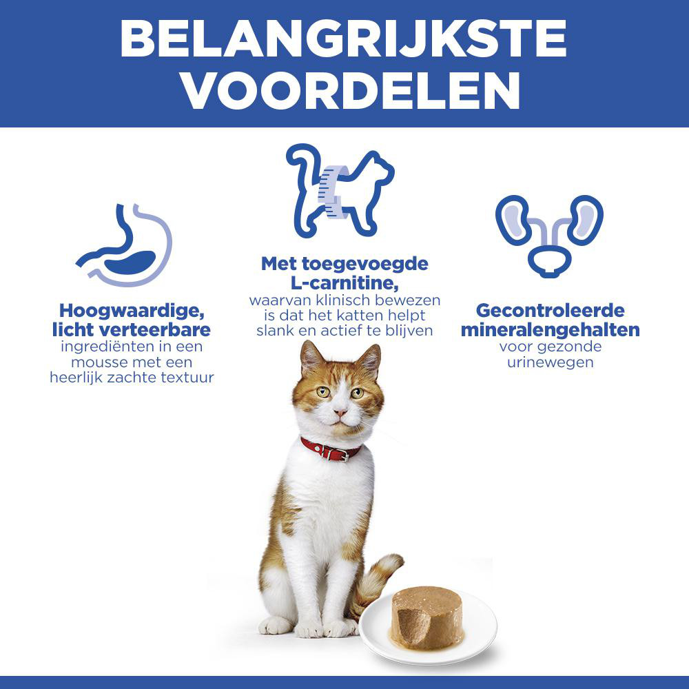 Hill's Adult Sterilised Cat nat kattenvoer met kip (mousse) blik