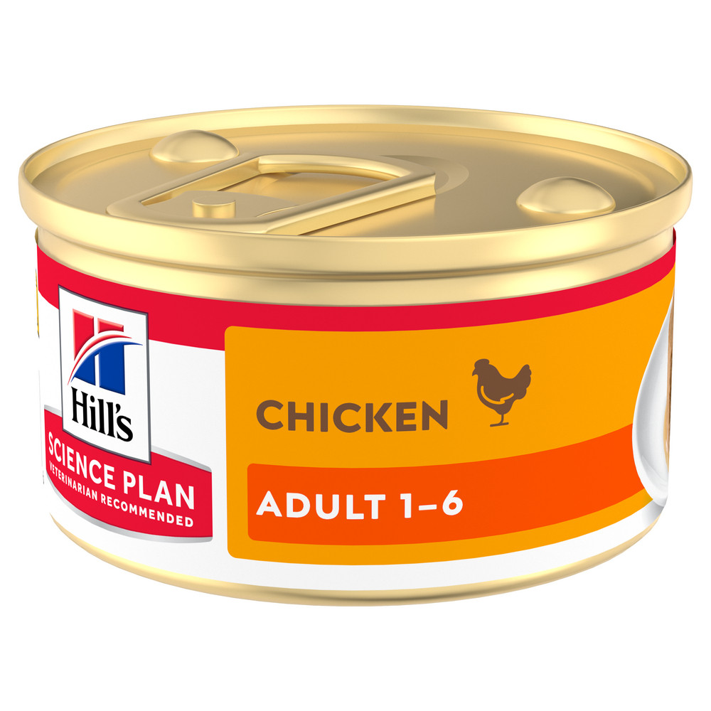 Hill's Adult nat kattenvoer met kip (mousse) blik