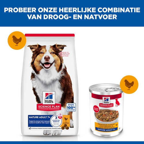 Hill's Mature Adult nat hondenvoer met kip en groenten (stoofpotje) blik