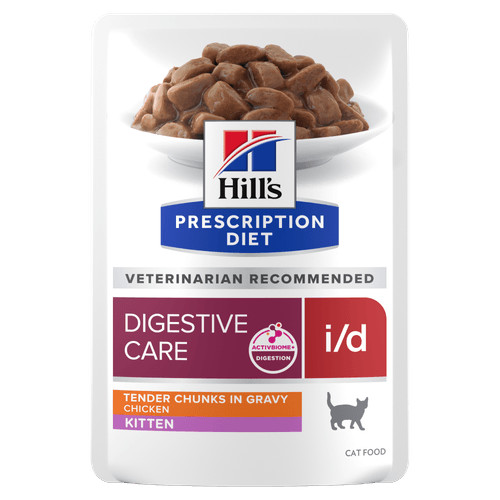 Hill's Prescription Diet Kitten I/D Digestive Care nat kattenvoer met kip maaltijdzakje